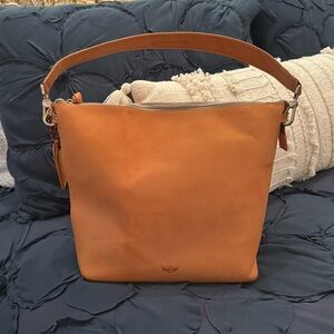 Consuela Diego Hobo Untreated Natural Leather w Crossbody Strap